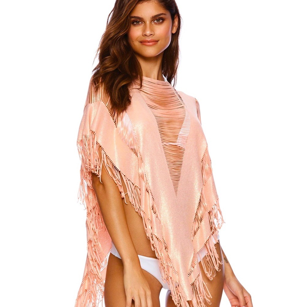 BEACH BUNNY NEW WITH TAGS ROSE GOLD INDIAN SUMMER PONCHO